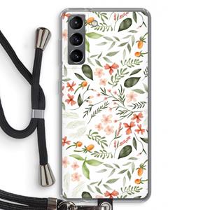 CaseCompany Sweet little flowers: Samsung Galaxy S21 Transparant Hoesje met koord