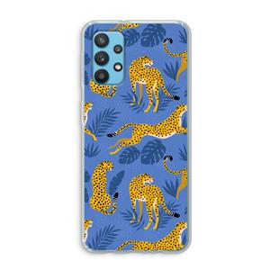 CaseCompany Luipaard: Samsung Galaxy A32 4G Transparant Hoesje