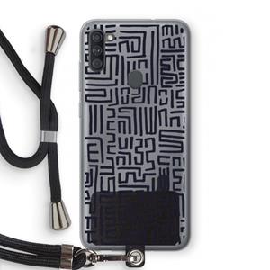 CaseCompany Moroccan Print: Samsung Galaxy A11 Transparant Hoesje met koord
