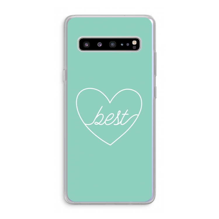 CaseCompany Best heart pastel: Samsung Galaxy S10 5G Transparant Hoesje