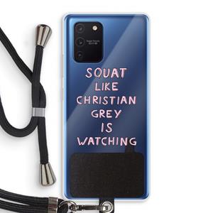 CaseCompany Christian Grey: Samsung Galaxy Note 10 Lite Transparant Hoesje met koord