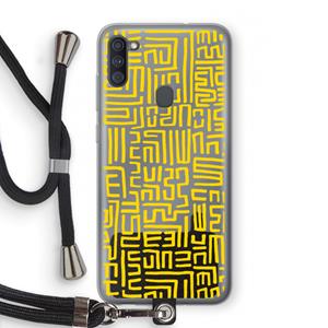 CaseCompany Majorelle Blue Print: Samsung Galaxy A11 Transparant Hoesje met koord