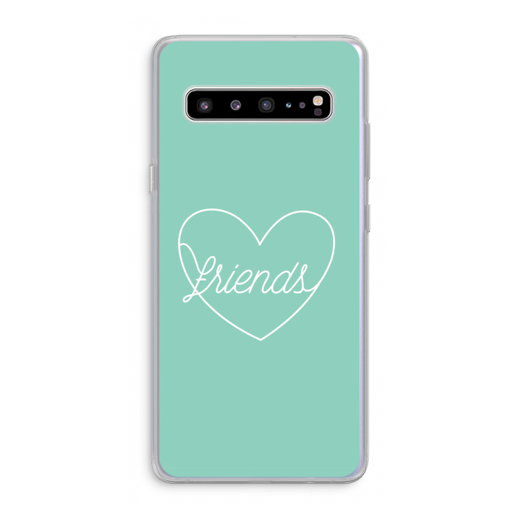 CaseCompany Friends heart pastel: Samsung Galaxy S10 5G Transparant Hoesje