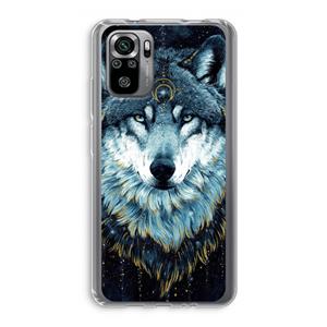 CaseCompany Darkness Wolf: Xiaomi Redmi Note 10S Transparant Hoesje