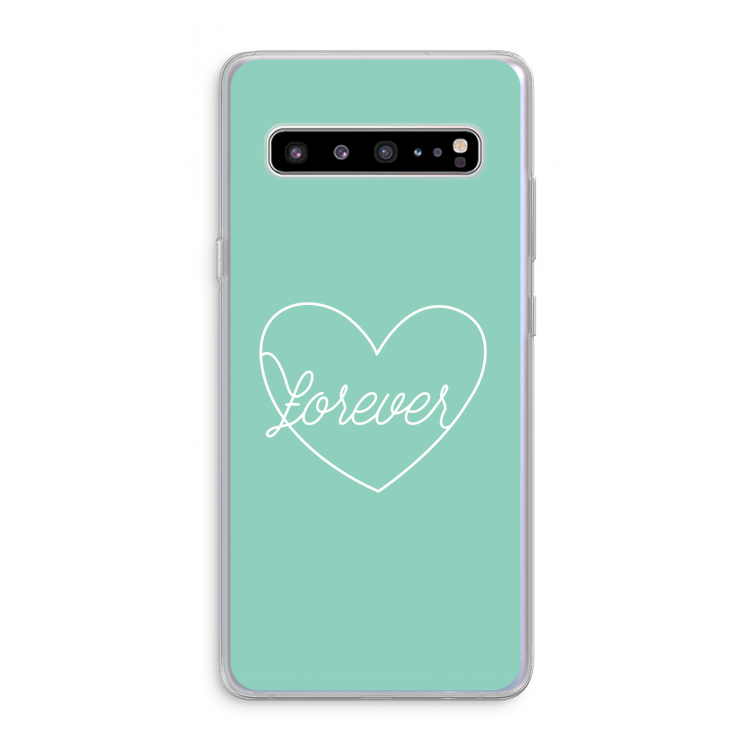 CaseCompany Forever heart pastel: Samsung Galaxy S10 5G Transparant Hoesje