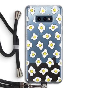 CaseCompany Spiegeleitjes: Samsung Galaxy S10e Transparant Hoesje met koord