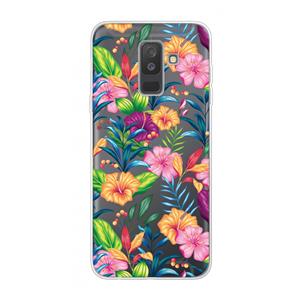 CaseCompany Tropisch 2: Samsung Galaxy A6 Plus (2018) Transparant Hoesje