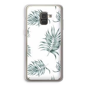 CaseCompany Simple leaves: Samsung Galaxy A8 (2018) Transparant Hoesje