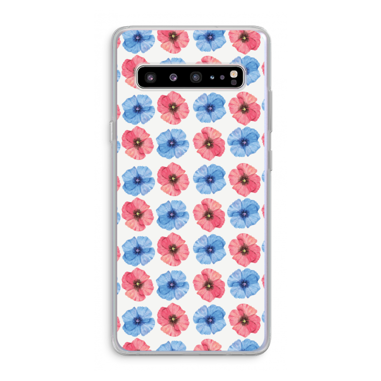 CaseCompany Klaproosjes: Samsung Galaxy S10 5G Transparant Hoesje
