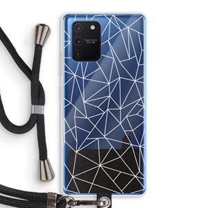 CaseCompany Geometrische lijnen wit: Samsung Galaxy Note 10 Lite Transparant Hoesje met koord