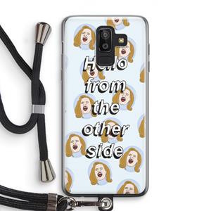 CaseCompany Hello: Samsung Galaxy J8 (2018) Transparant Hoesje met koord