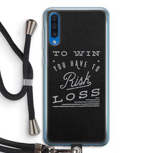 CaseCompany Risk loss: Samsung Galaxy A50 Transparant Hoesje met koord
