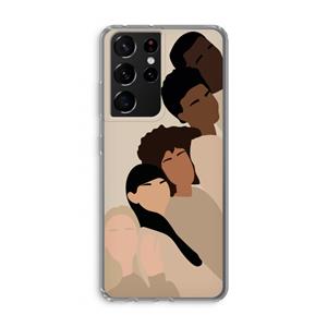 CaseCompany Sweet creatures: Samsung Galaxy S21 Ultra Transparant Hoesje