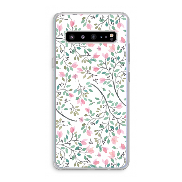 CaseCompany Sierlijke bloemen: Samsung Galaxy S10 5G Transparant Hoesje