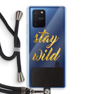 CaseCompany Stay wild: Samsung Galaxy Note 10 Lite Transparant Hoesje met koord