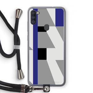 CaseCompany Gestalte 2: Samsung Galaxy A11 Transparant Hoesje met koord