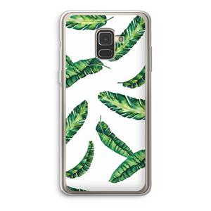 CaseCompany Lange bladeren: Samsung Galaxy A8 (2018) Transparant Hoesje