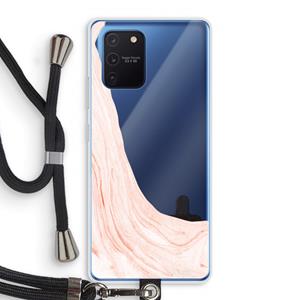 CaseCompany Peach bath: Samsung Galaxy Note 10 Lite Transparant Hoesje met koord