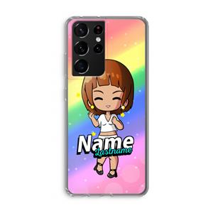 CaseCompany Chibi Maker vrouw: Samsung Galaxy S21 Ultra Transparant Hoesje