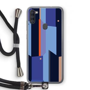 CaseCompany Gestalte 3: Samsung Galaxy A11 Transparant Hoesje met koord