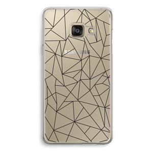 CaseCompany Geometrische lijnen zwart: Samsung A3 (2017) Transparant Hoesje