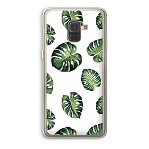 CaseCompany Tropische bladeren: Samsung Galaxy A8 (2018) Transparant Hoesje