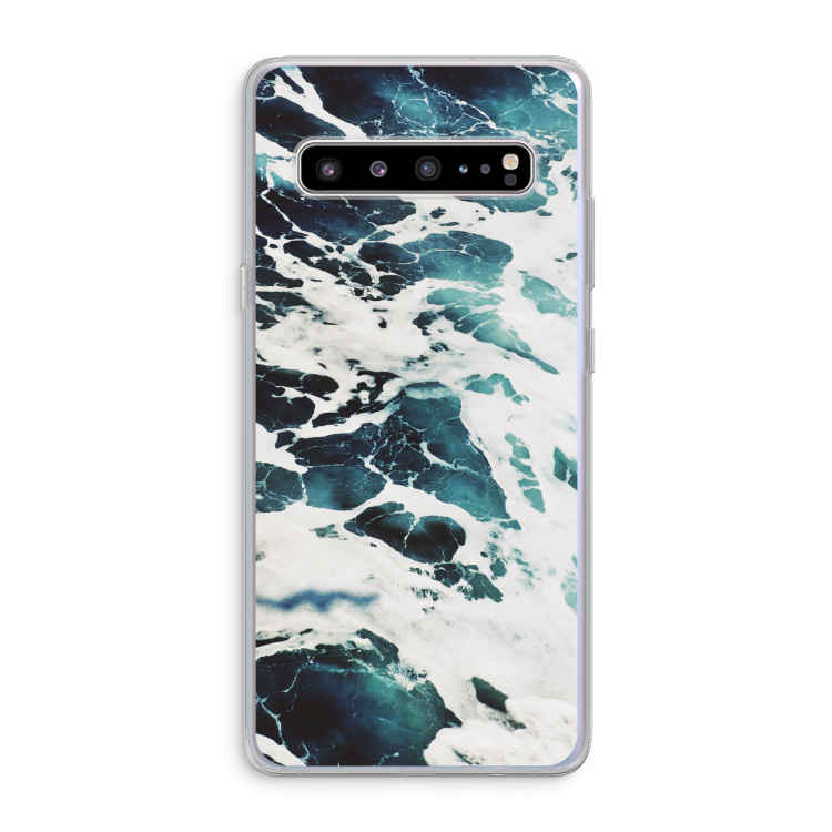 CaseCompany Golven: Samsung Galaxy S10 5G Transparant Hoesje