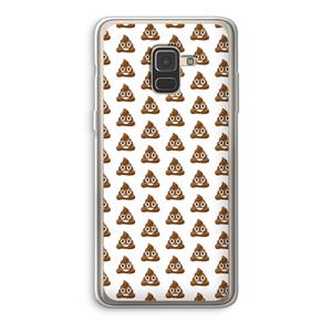 CaseCompany Poop emoji: Samsung Galaxy A8 (2018) Transparant Hoesje