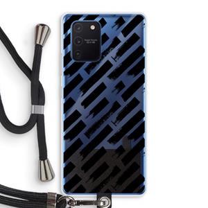CaseCompany Zwarte vegen: Samsung Galaxy Note 10 Lite Transparant Hoesje met koord