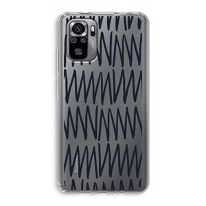 CaseCompany Marrakech Zigzag: Xiaomi Redmi Note 10S Transparant Hoesje