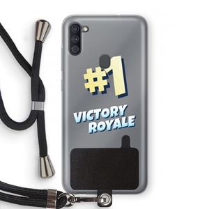 CaseCompany Victory Royale: Samsung Galaxy A11 Transparant Hoesje met koord