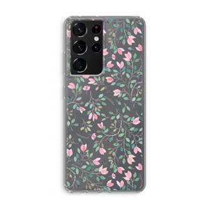 CaseCompany Sierlijke bloemen: Samsung Galaxy S21 Ultra Transparant Hoesje