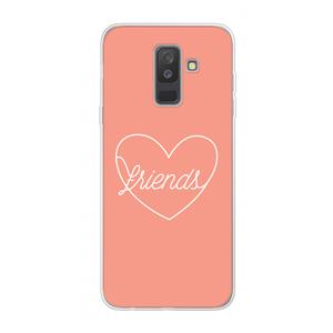 CaseCompany Friends heart: Samsung Galaxy A6 Plus (2018) Transparant Hoesje