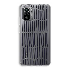 CaseCompany Moroccan stripes: Xiaomi Redmi Note 10S Transparant Hoesje