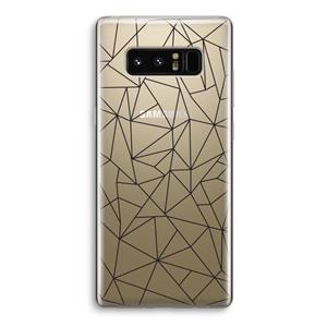 CaseCompany Geometrische lijnen zwart: Samsung Galaxy Note 8 Transparant Hoesje
