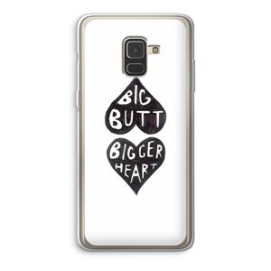 CaseCompany Big butt bigger heart: Samsung Galaxy A8 (2018) Transparant Hoesje