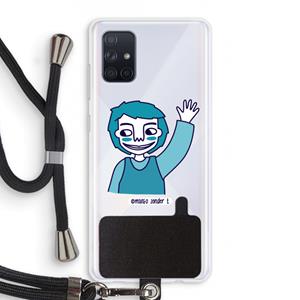 CaseCompany Zwaai: Samsung Galaxy A71 Transparant Hoesje met koord