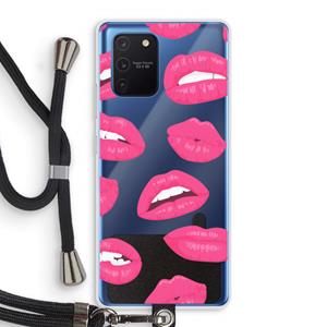 CaseCompany Bite my lip: Samsung Galaxy Note 10 Lite Transparant Hoesje met koord