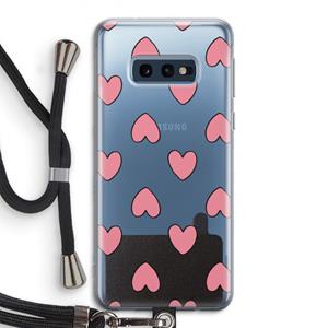 CaseCompany Ondersteboven verliefd: Samsung Galaxy S10e Transparant Hoesje met koord