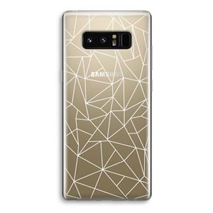 CaseCompany Geometrische lijnen wit: Samsung Galaxy Note 8 Transparant Hoesje