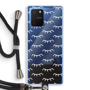 CaseCompany Wimpers: Samsung Galaxy Note 10 Lite Transparant Hoesje met koord