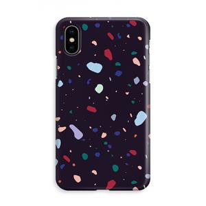 CaseCompany Dark Rounded Terrazzo: iPhone X Volledig Geprint Hoesje