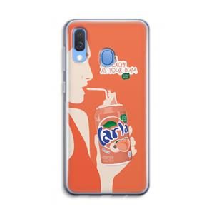 CaseCompany Peach please!: Samsung Galaxy A40 Transparant Hoesje