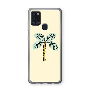 CaseCompany Palmboom: Samsung Galaxy A21s Transparant Hoesje