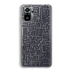 CaseCompany Moroccan Print: Xiaomi Redmi Note 10S Transparant Hoesje