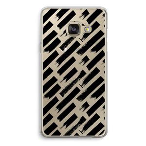 CaseCompany Zwarte vegen: Samsung A3 (2017) Transparant Hoesje