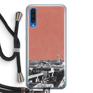 CaseCompany Marrakech Skyline : Samsung Galaxy A50 Transparant Hoesje met koord