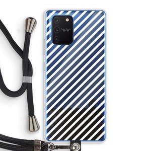 CaseCompany Strepen zwart-wit: Samsung Galaxy Note 10 Lite Transparant Hoesje met koord