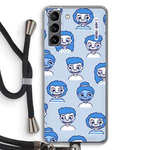 CaseCompany Gezichtjes: Samsung Galaxy S21 Transparant Hoesje met koord