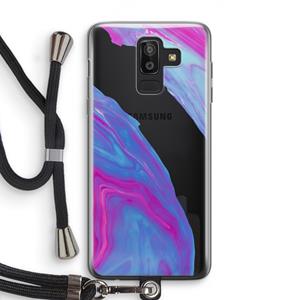 CaseCompany Zweverige regenboog: Samsung Galaxy J8 (2018) Transparant Hoesje met koord